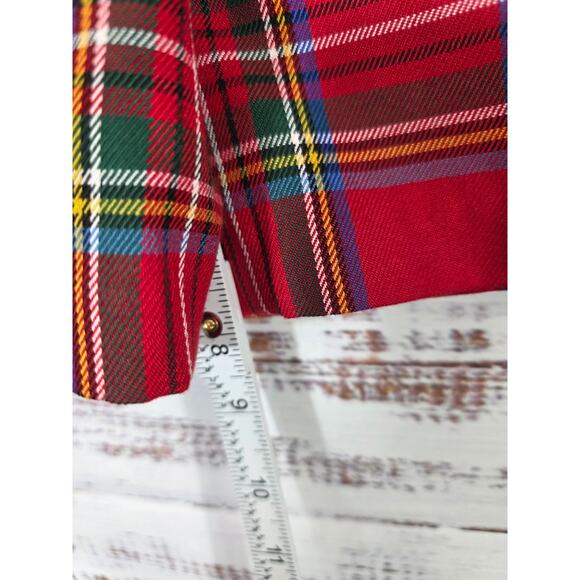 VTG Marisa Christina red plaid short size 12 women's NWT - Picture 7 of 7